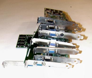 Assorted video cards (AGP 3.3V)